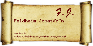Feldheim Jonatán névjegykártya